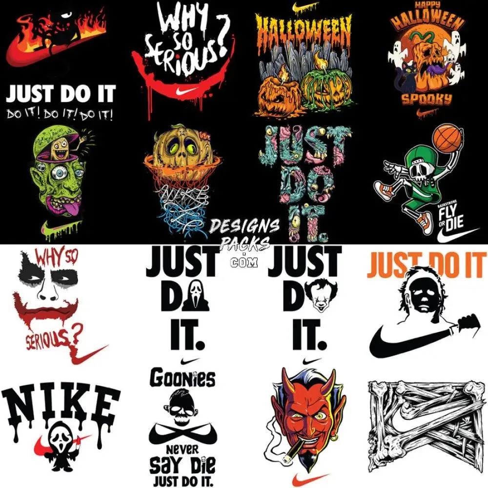 45 Halloween Horror Swoosh Mix Designs Bundle PNG