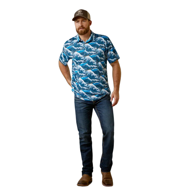 Ariat Men's Printed Western Aloha Polo Shirt