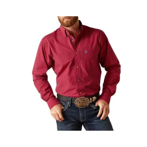 Ariat Men's Pro Series Proctect Plaid  Stretch Long Sleeve Red Shirt