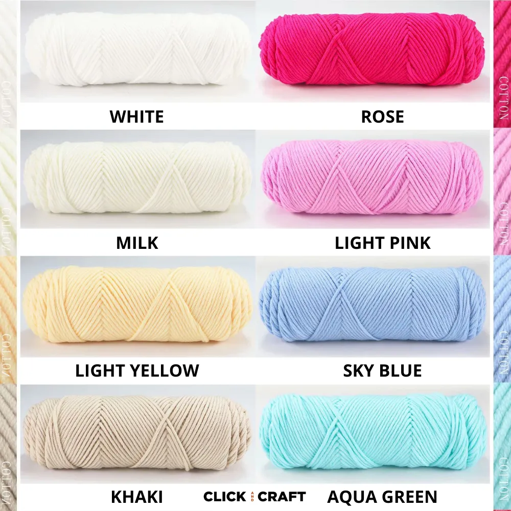 Baby Pink Knitting Cotton Yarn | 8-ply Light Worsted Double Knitting