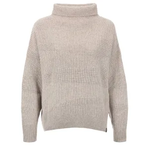 Belstaff Eden Mock Neck Jumper Ladies Knitwear in Fossil