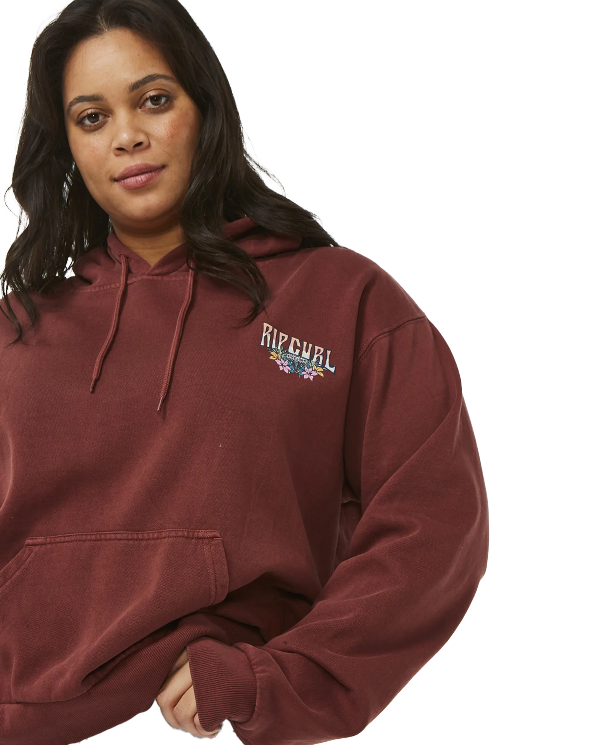 Block Party Relaxed Hoodie in Plum