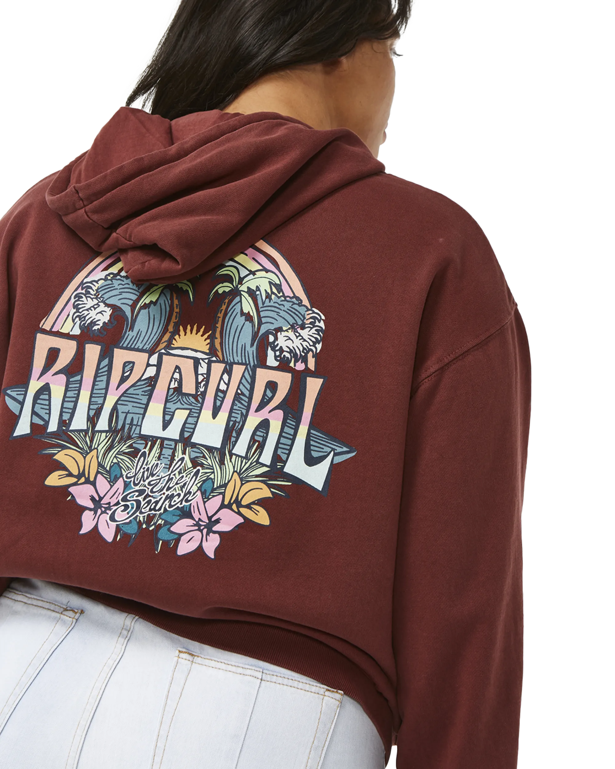 Block Party Relaxed Hoodie in Plum