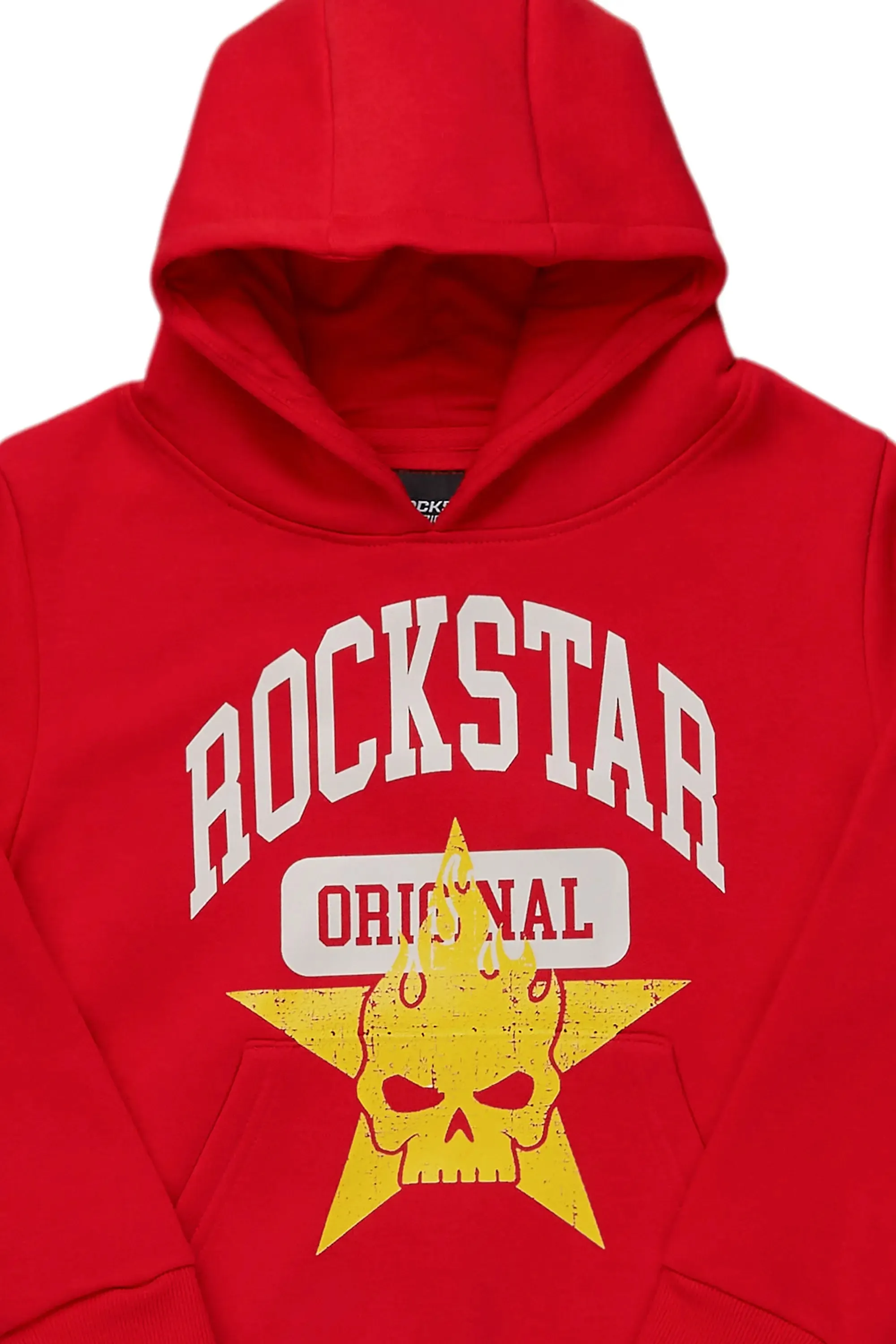 Boys Semaj Red Graphic Hoodie