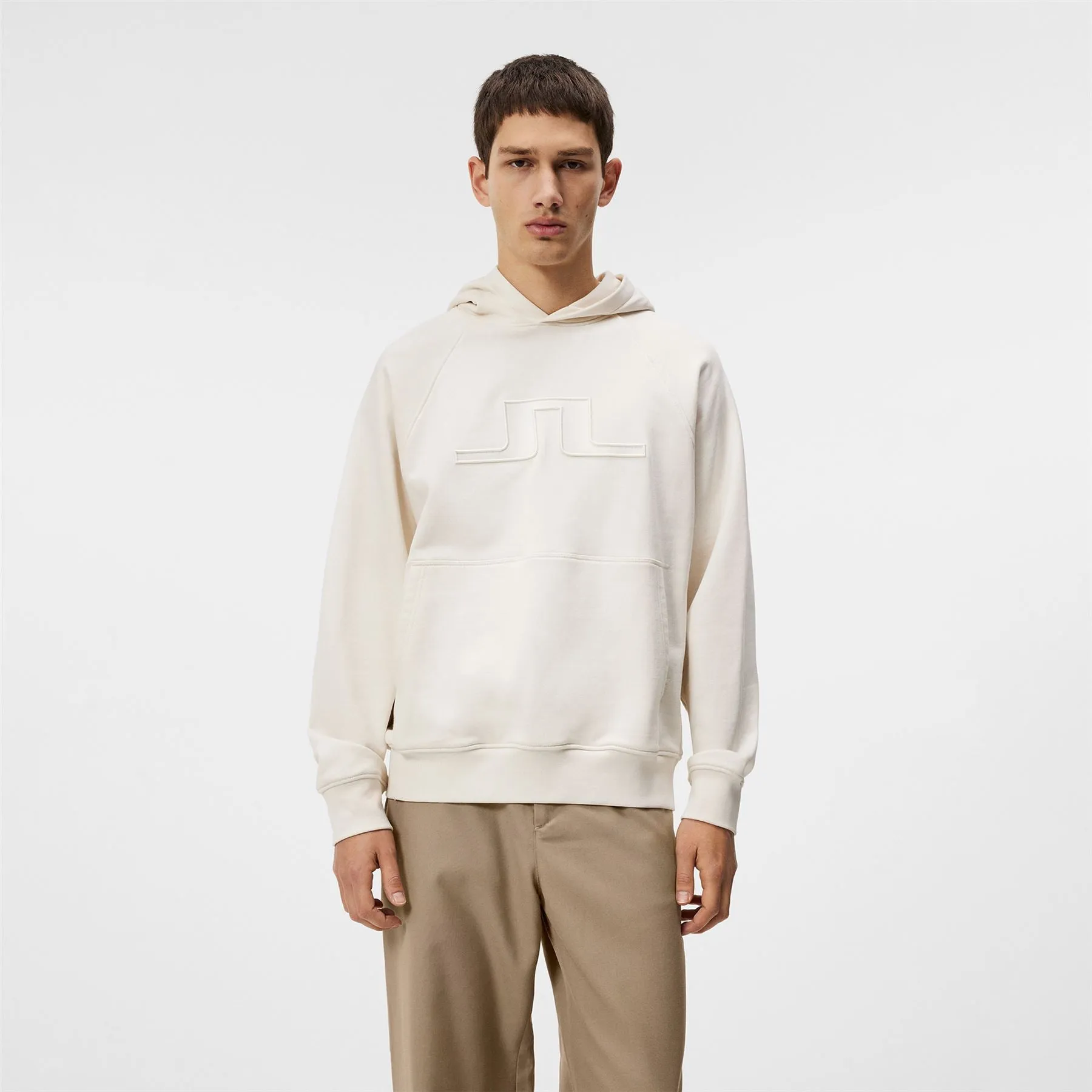 Callan Relaxed Fit Cotton Jersey Bridge Hoodie Cloud White - SS24