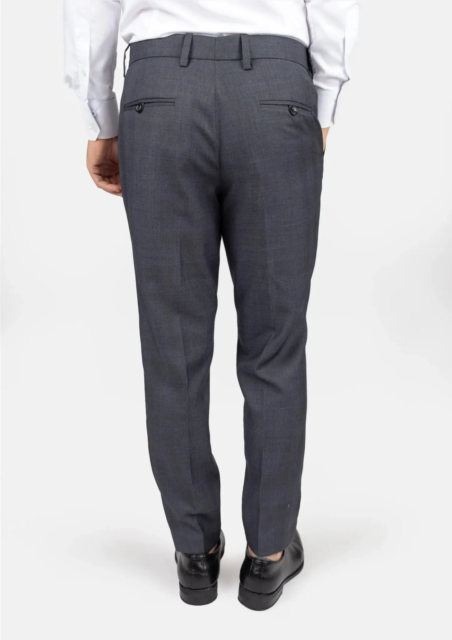 Charcoal Prince of Wales Pants