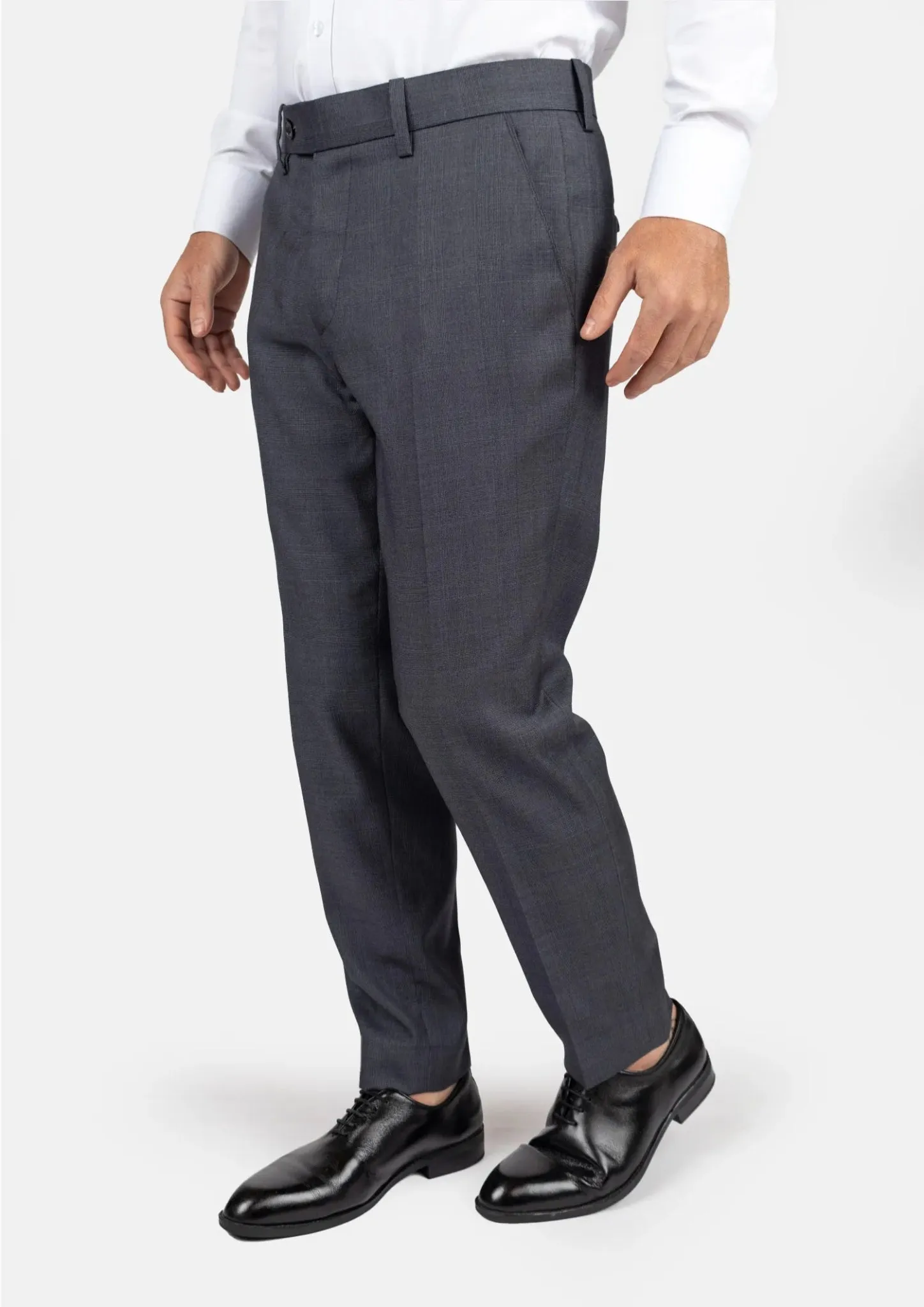 Charcoal Prince of Wales Pants