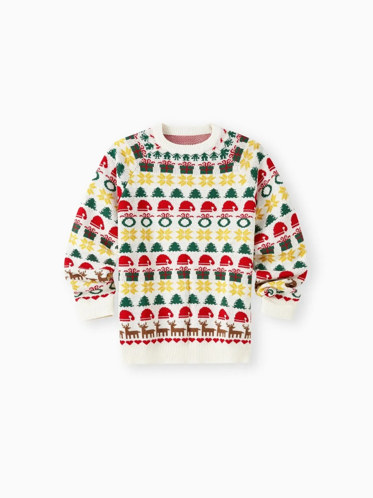 Christmas Family Matching Long Sleeve Sweater With Geometry Patterns