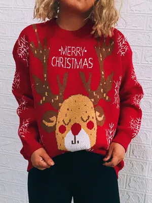 Christmas Reindeer Long Sleeve Sweater