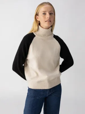 Cozy Day Sweater ~ Toasted Almond/Black