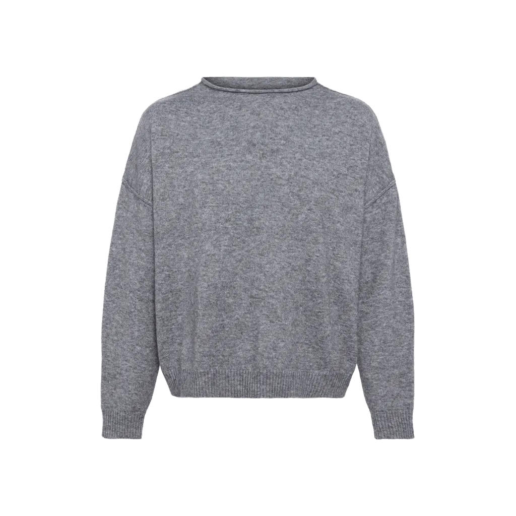 Cozy Knit Mock Neck Sweater | Charcoal