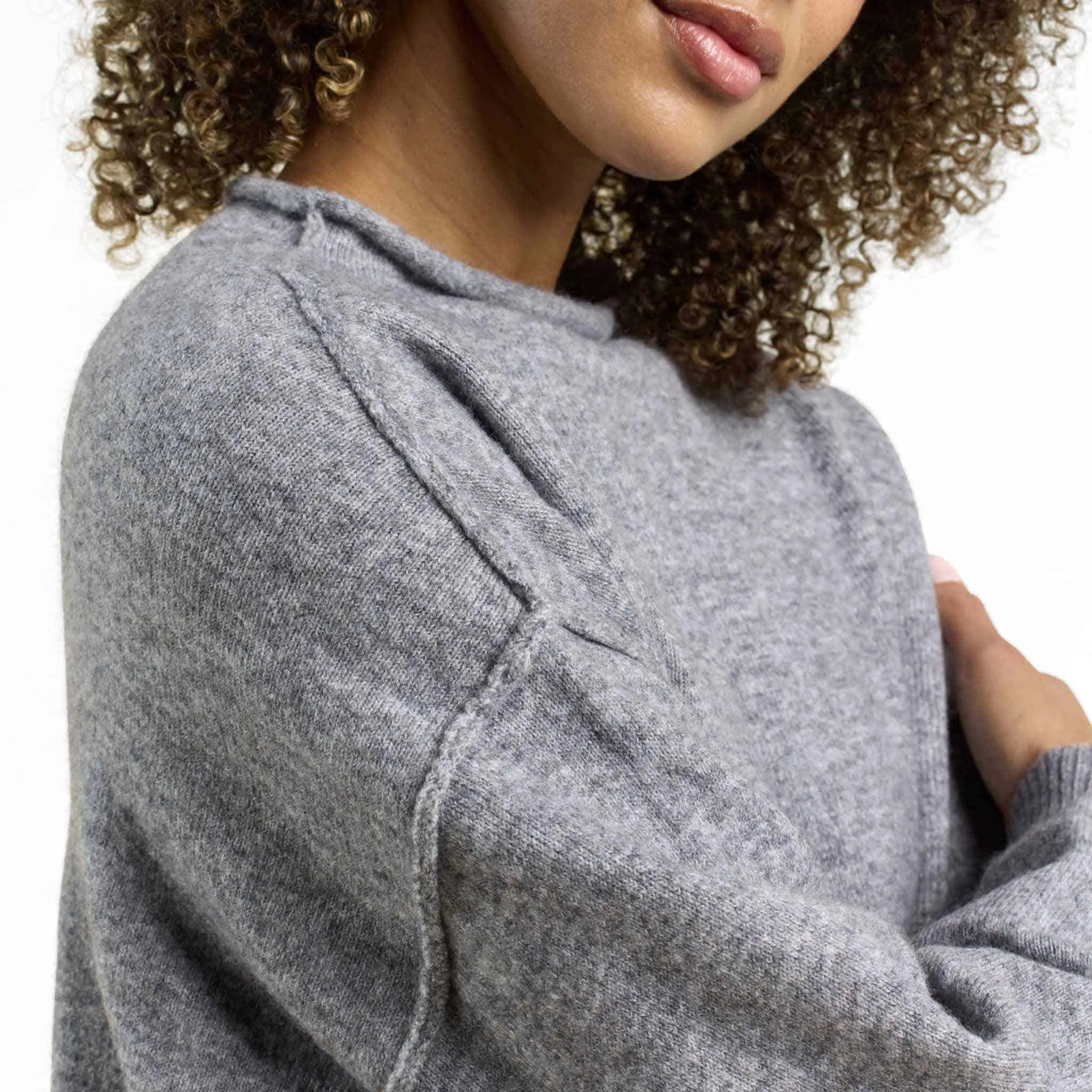 Cozy Knit Mock Neck Sweater | Charcoal