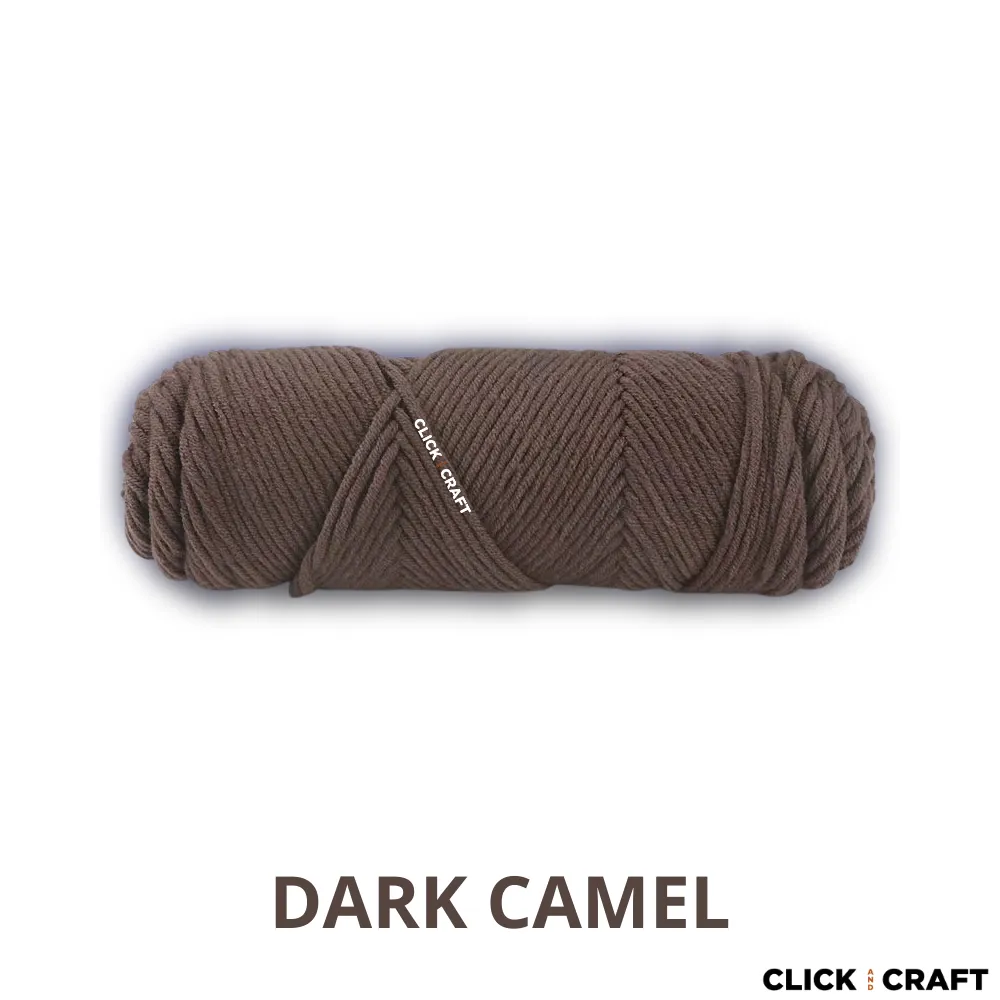 Dark Camel Knitting Cotton Yarn | 8-ply Light Worsted Double Knitting