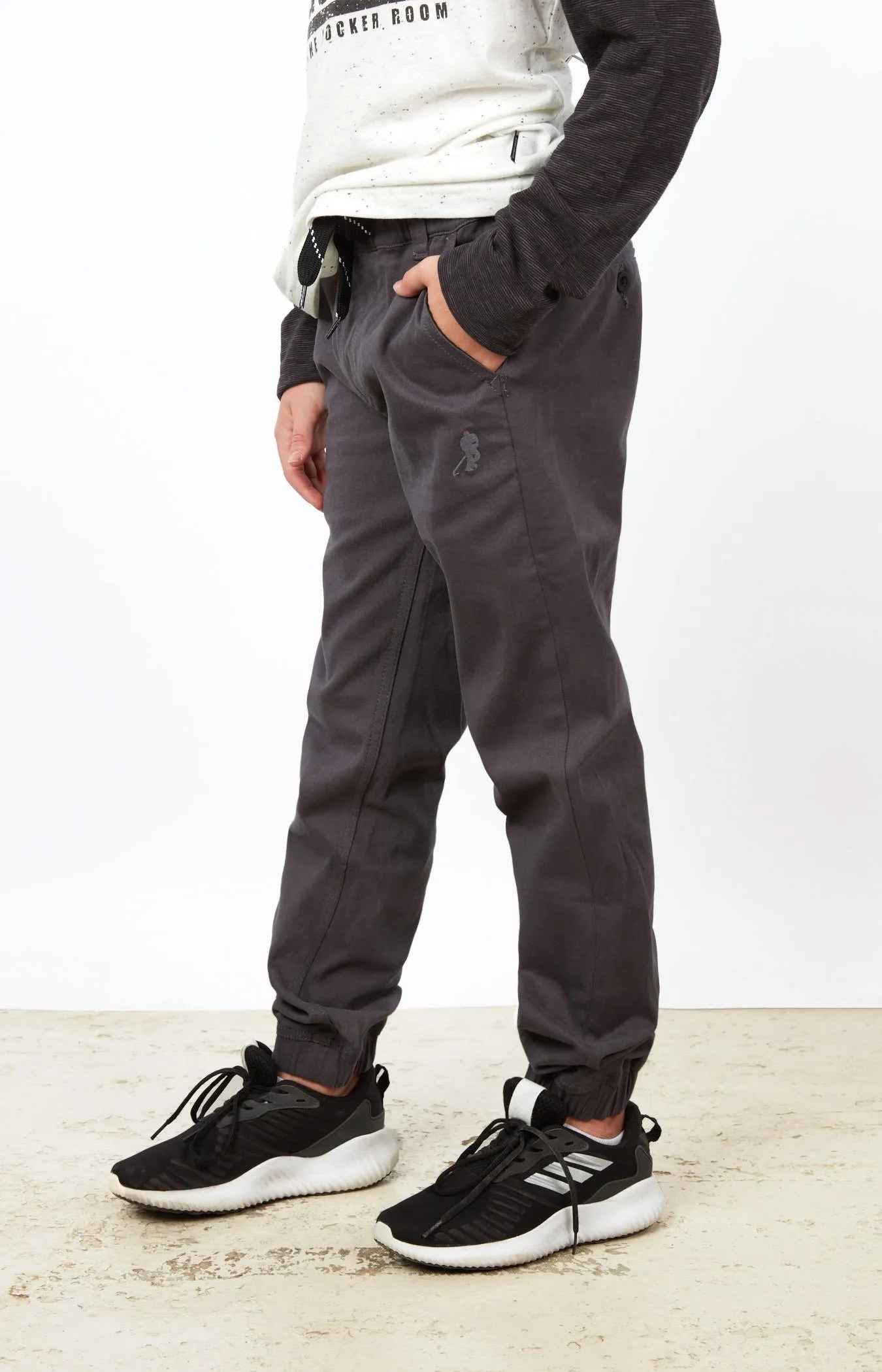 Dark Grey Jogger Chinos JR