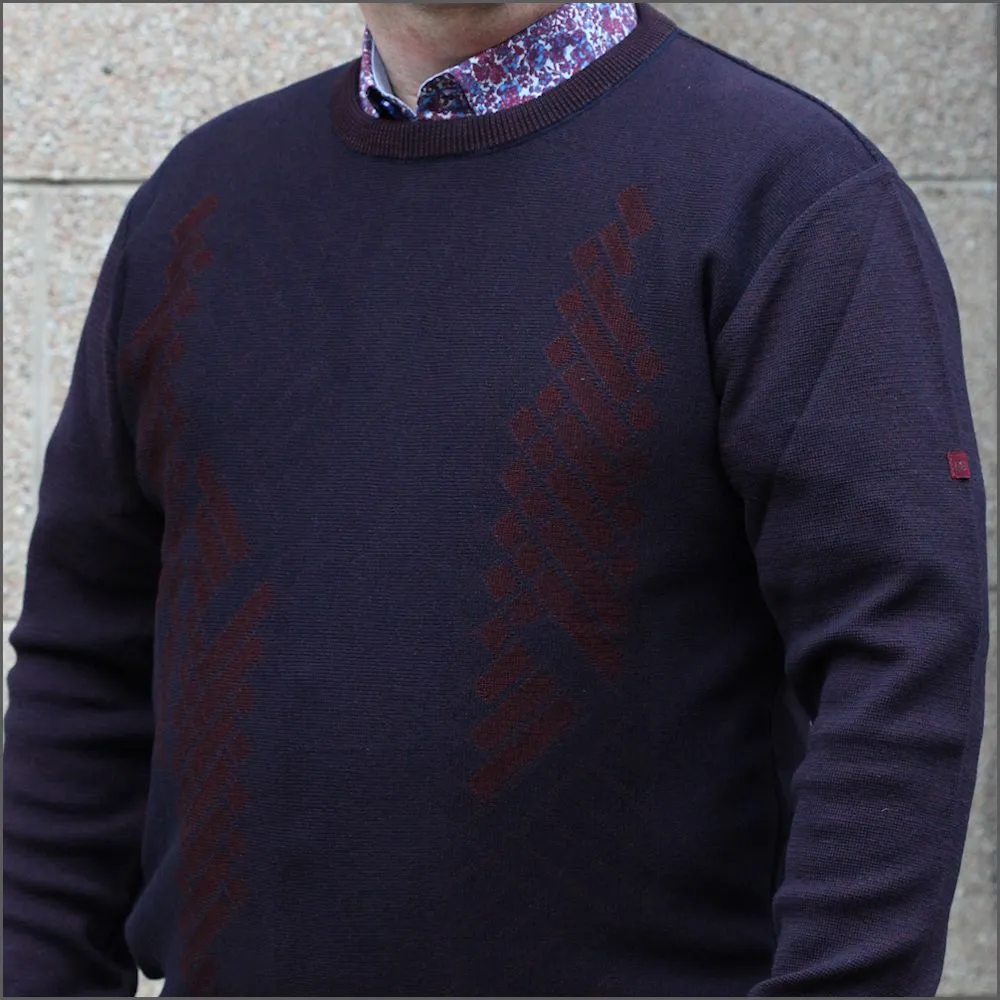 DG's Burgundy Pattern Crew Neck^