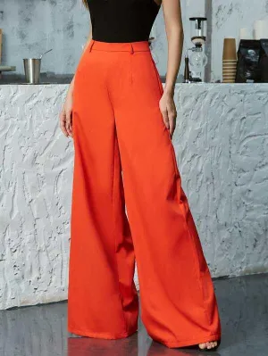 Double Crazy Zip Back Wide Leg Pants