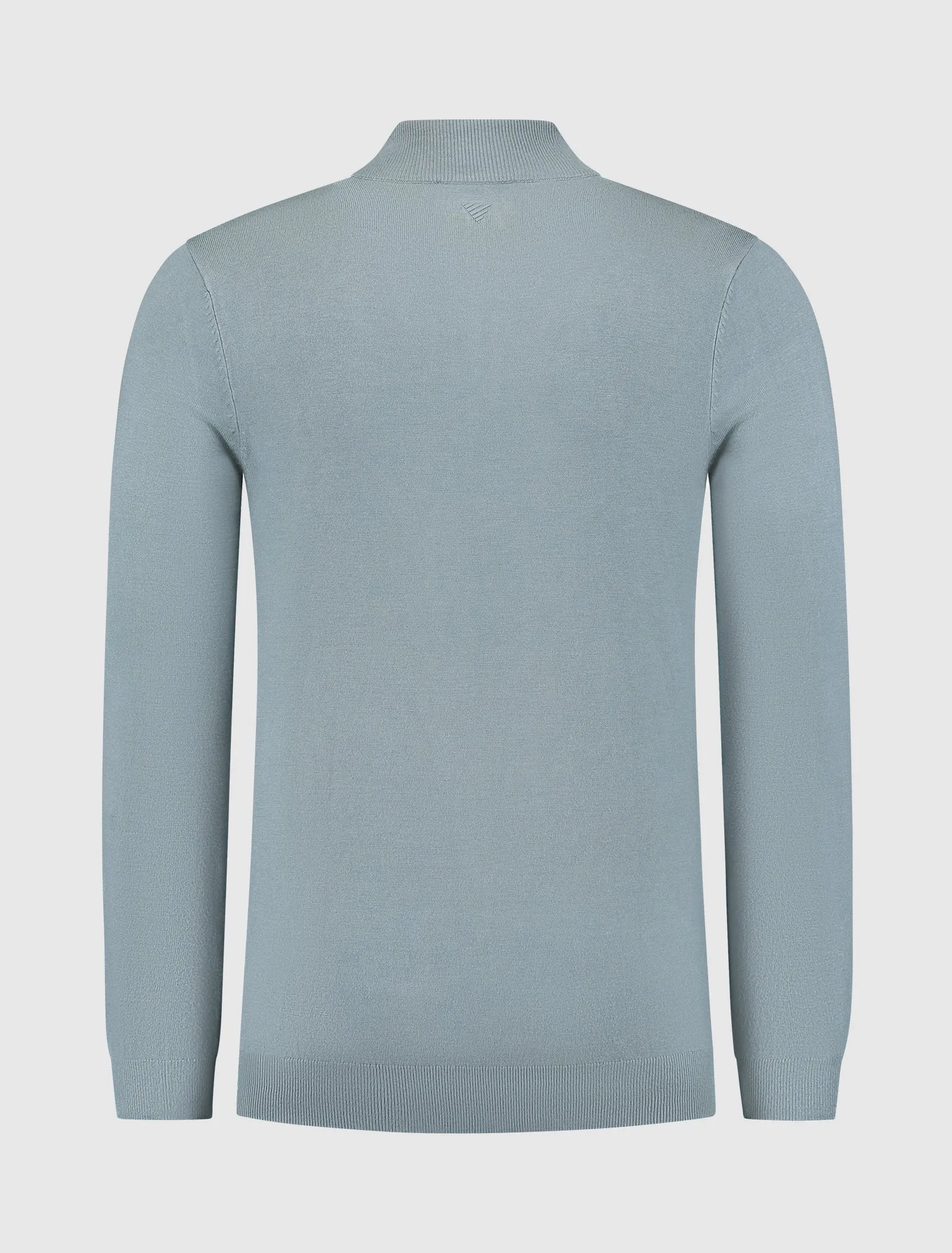 Essential Knitwear Halfzip Sweater | Blue Grey