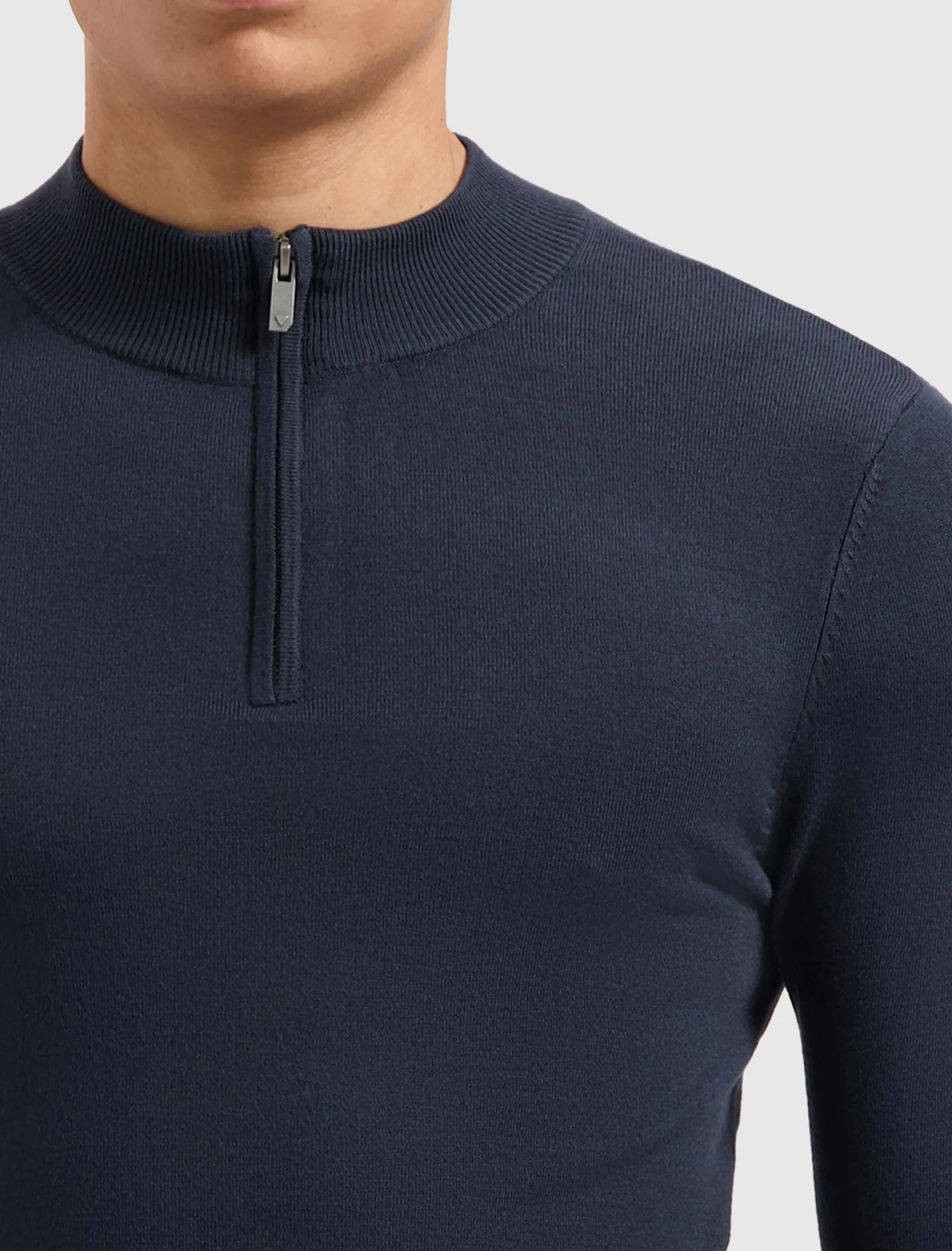 Essential Knitwear Halfzip Sweater | Navy