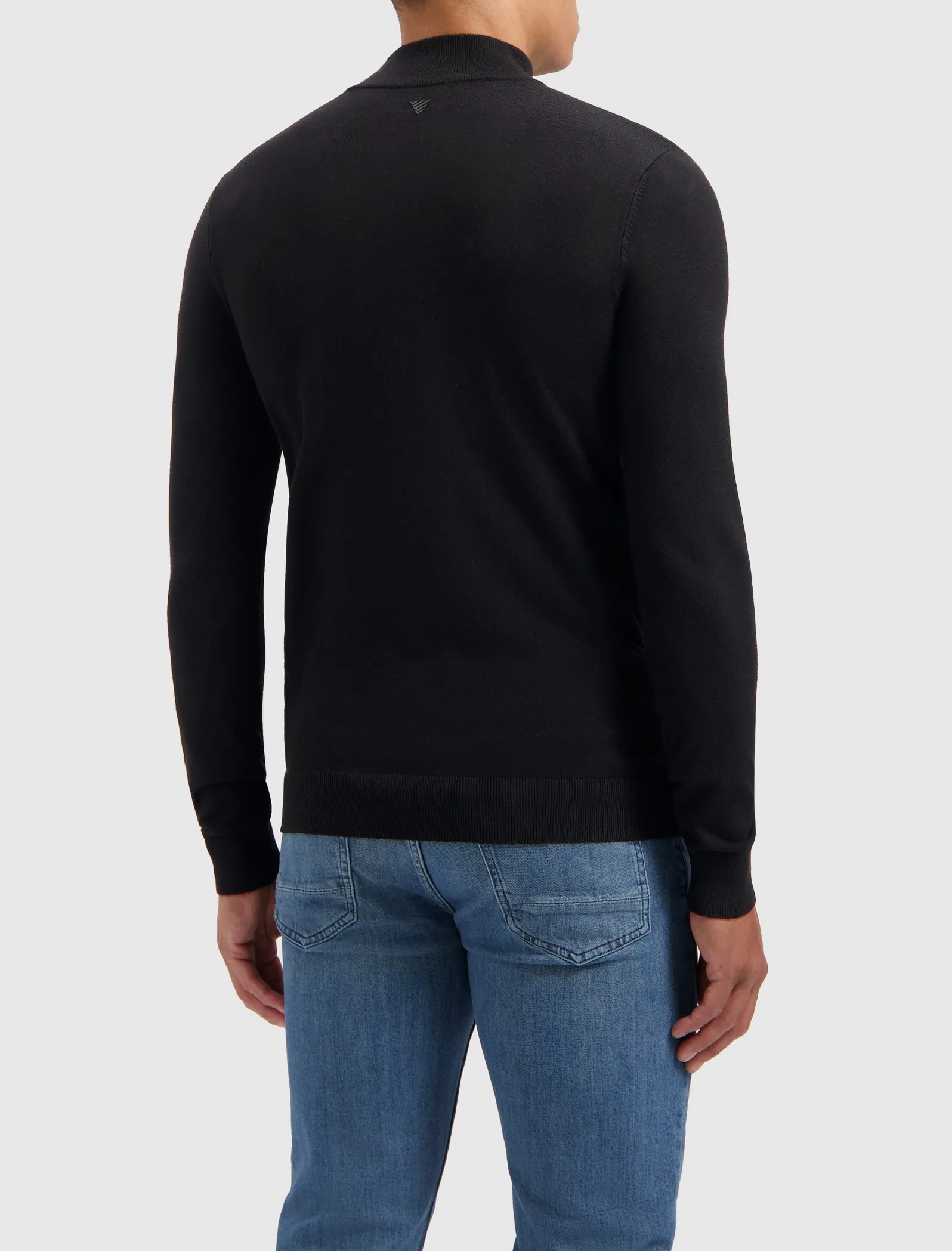 Essential Knitwear Mockneck Sweater | Black