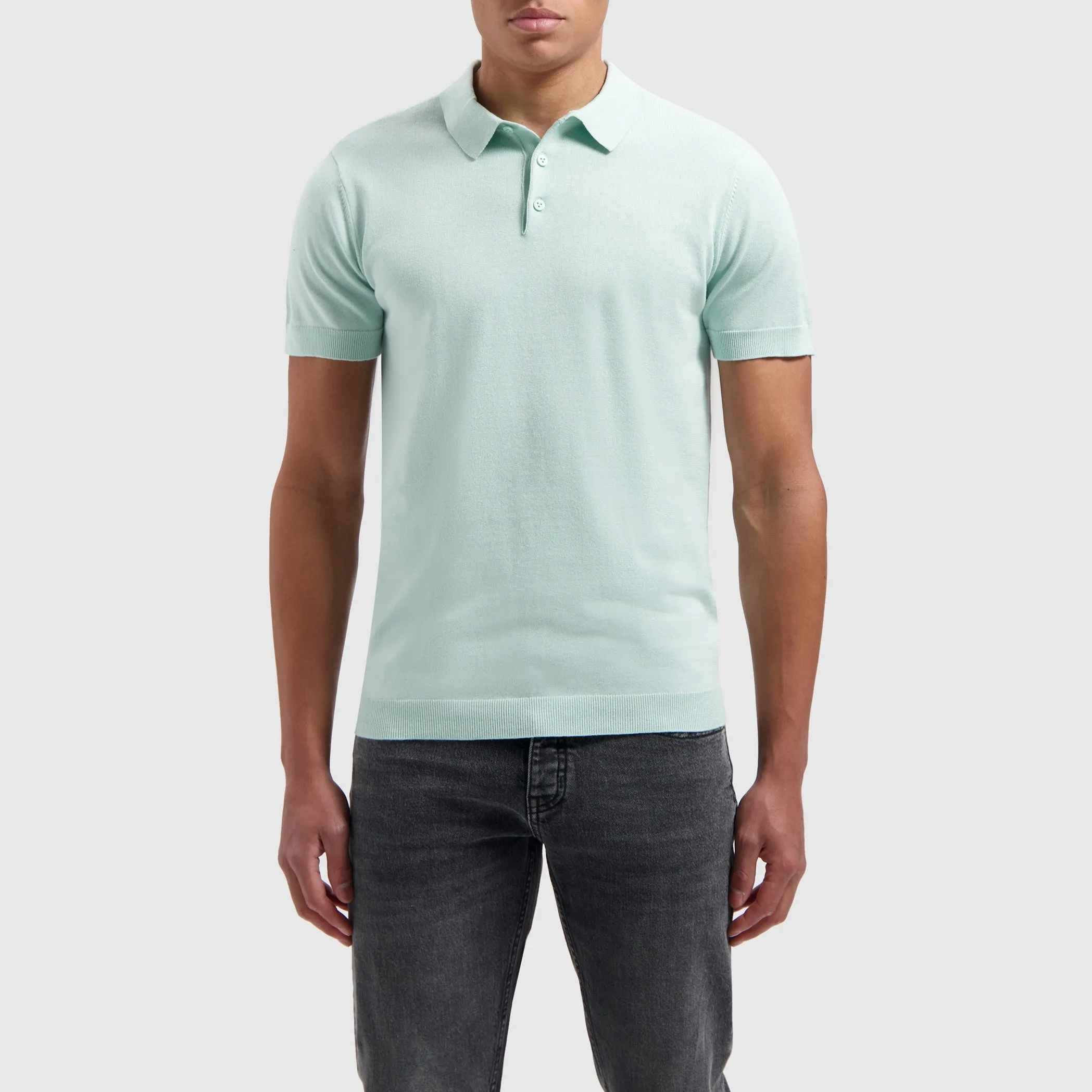 Essential Knitwear Polo | Mint