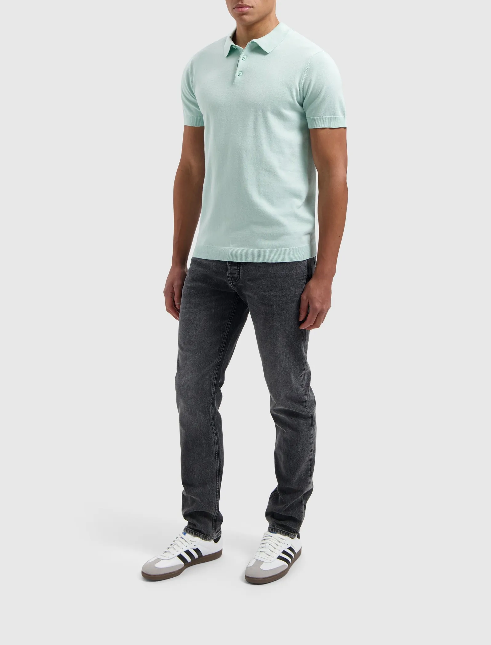 Essential Knitwear Polo | Mint