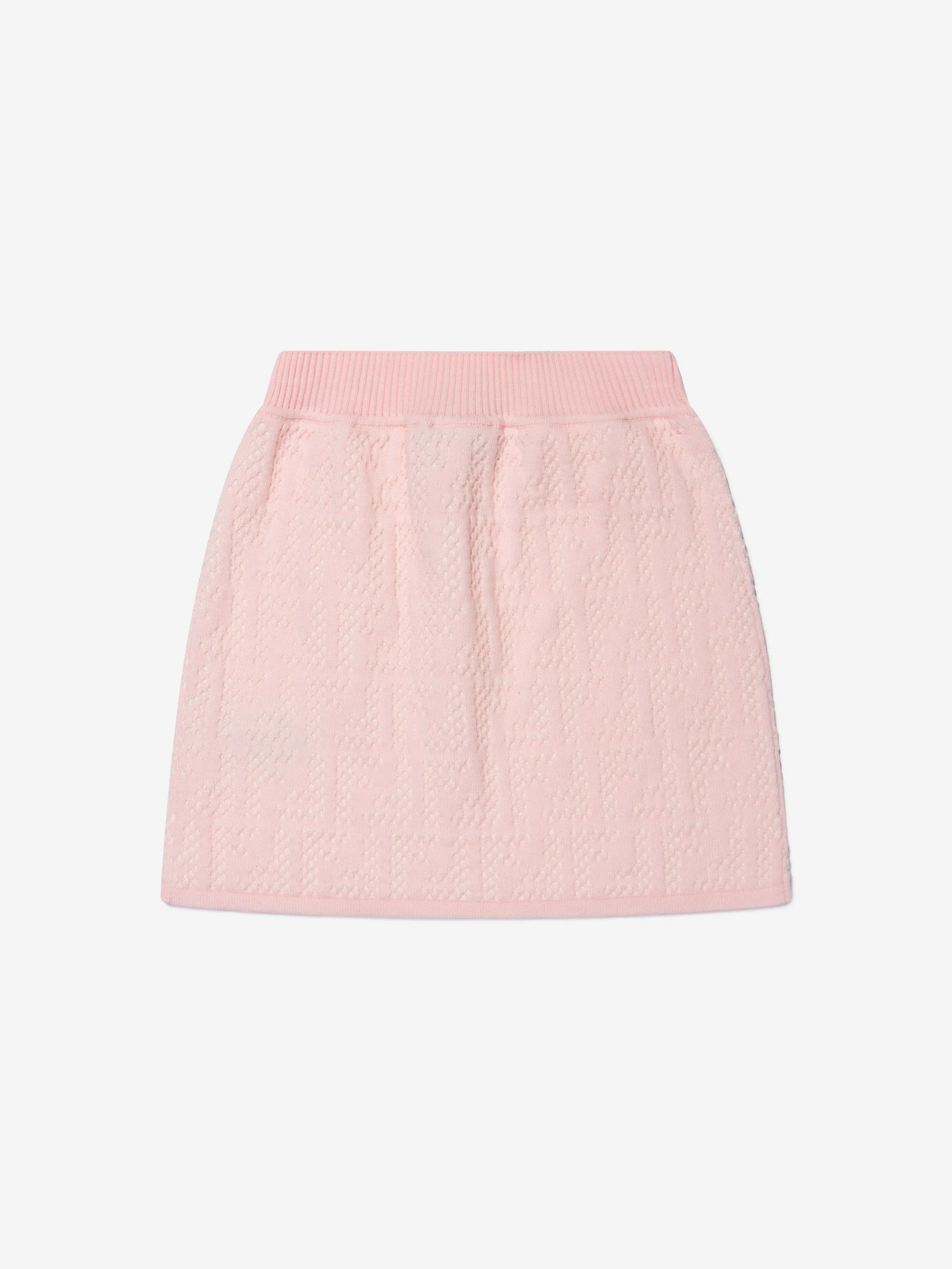 Fendi Girls Cotton FF Logo Skirt