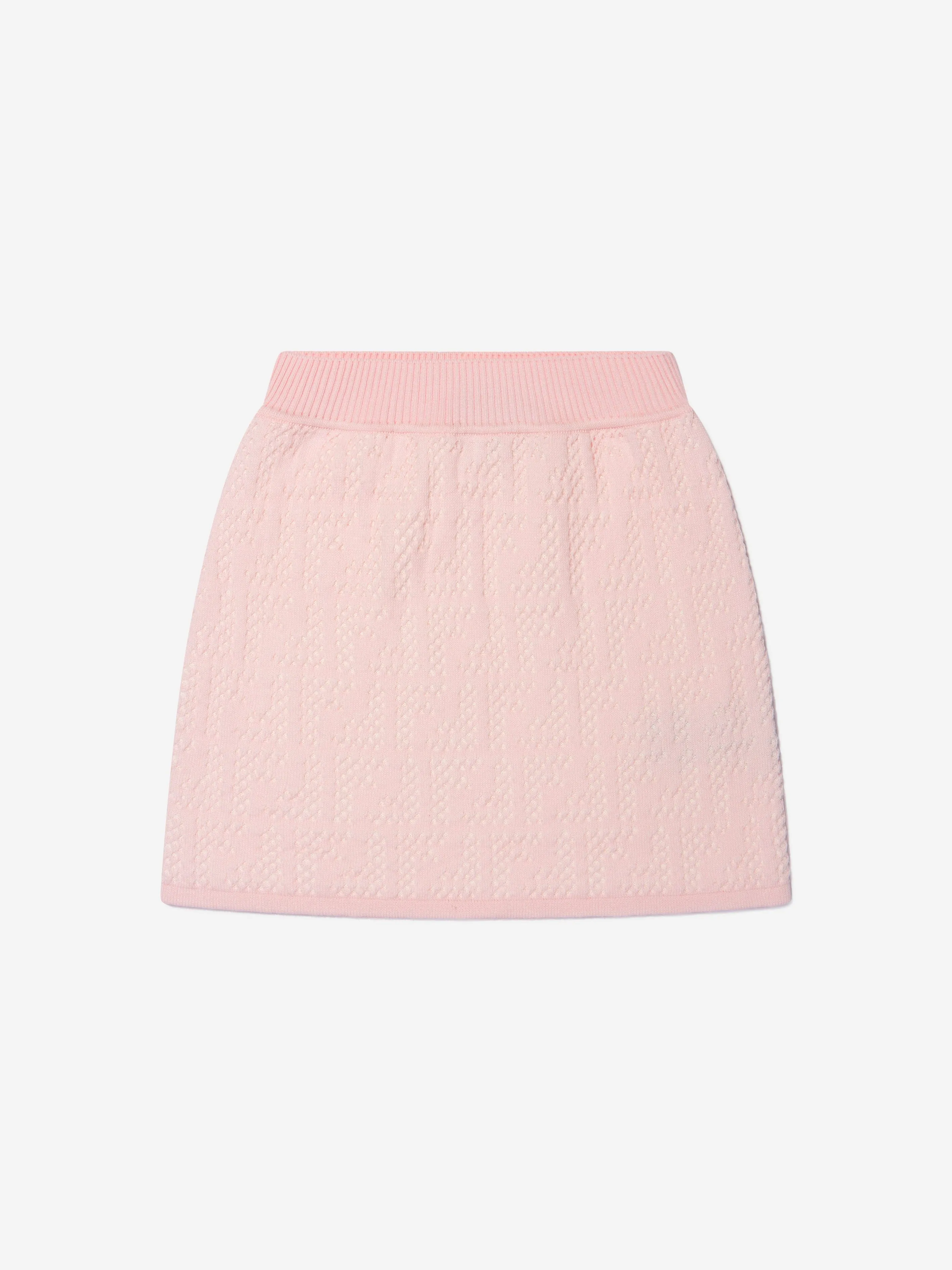 Fendi Girls Cotton FF Logo Skirt