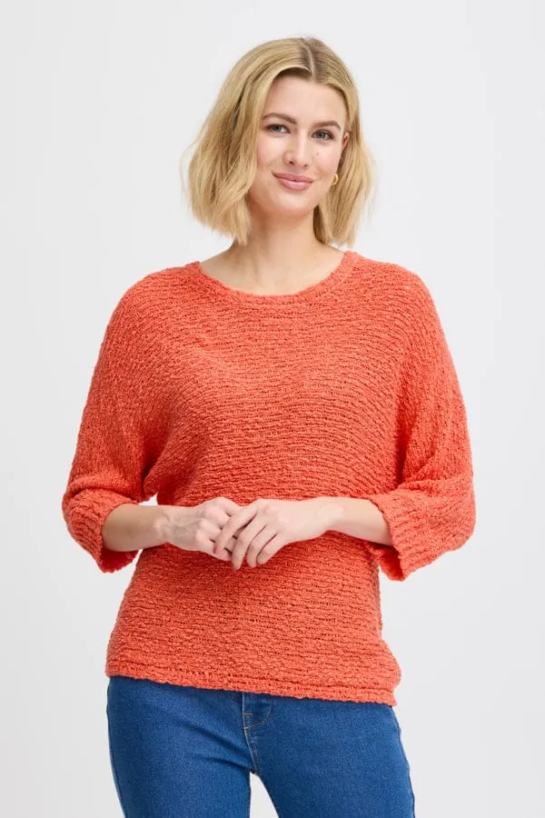 Fransa Lightweight Jumper Coral