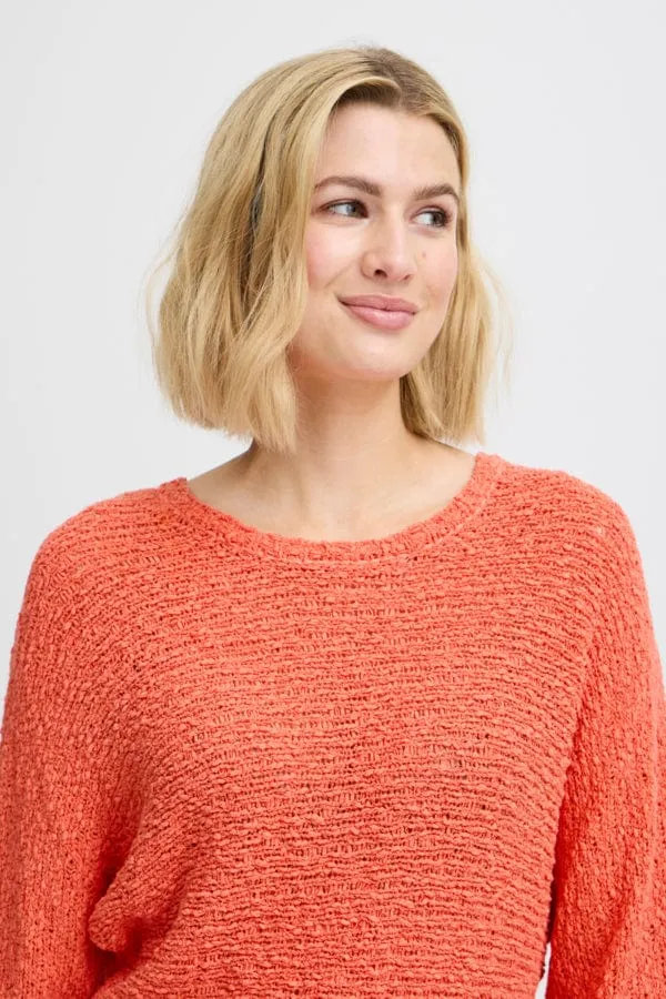 Fransa Lightweight Jumper Coral