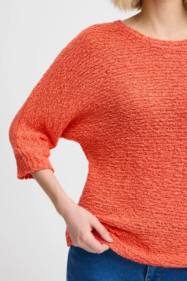 Fransa Lightweight Jumper Coral