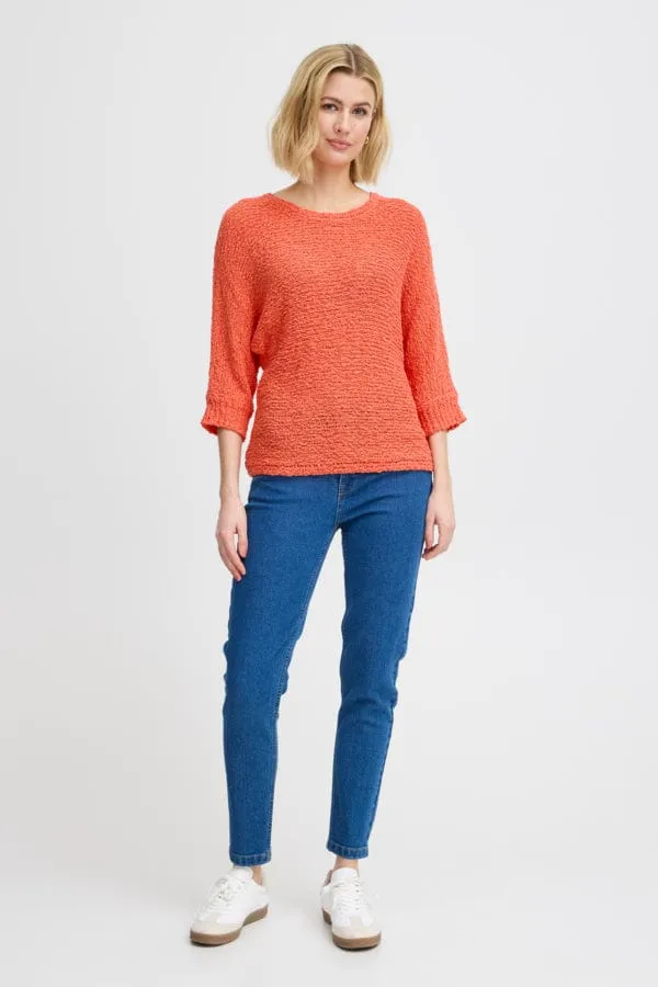 Fransa Lightweight Jumper Coral