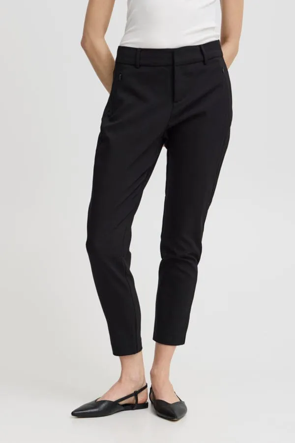 Fransa Tapered Trousers Black