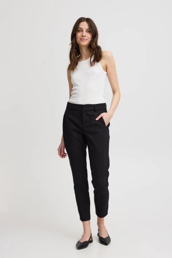 Fransa Tapered Trousers Black