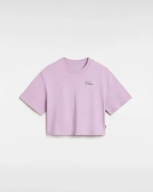 Girls Fallen Relax Crop T-Shirt in Lavender Mist