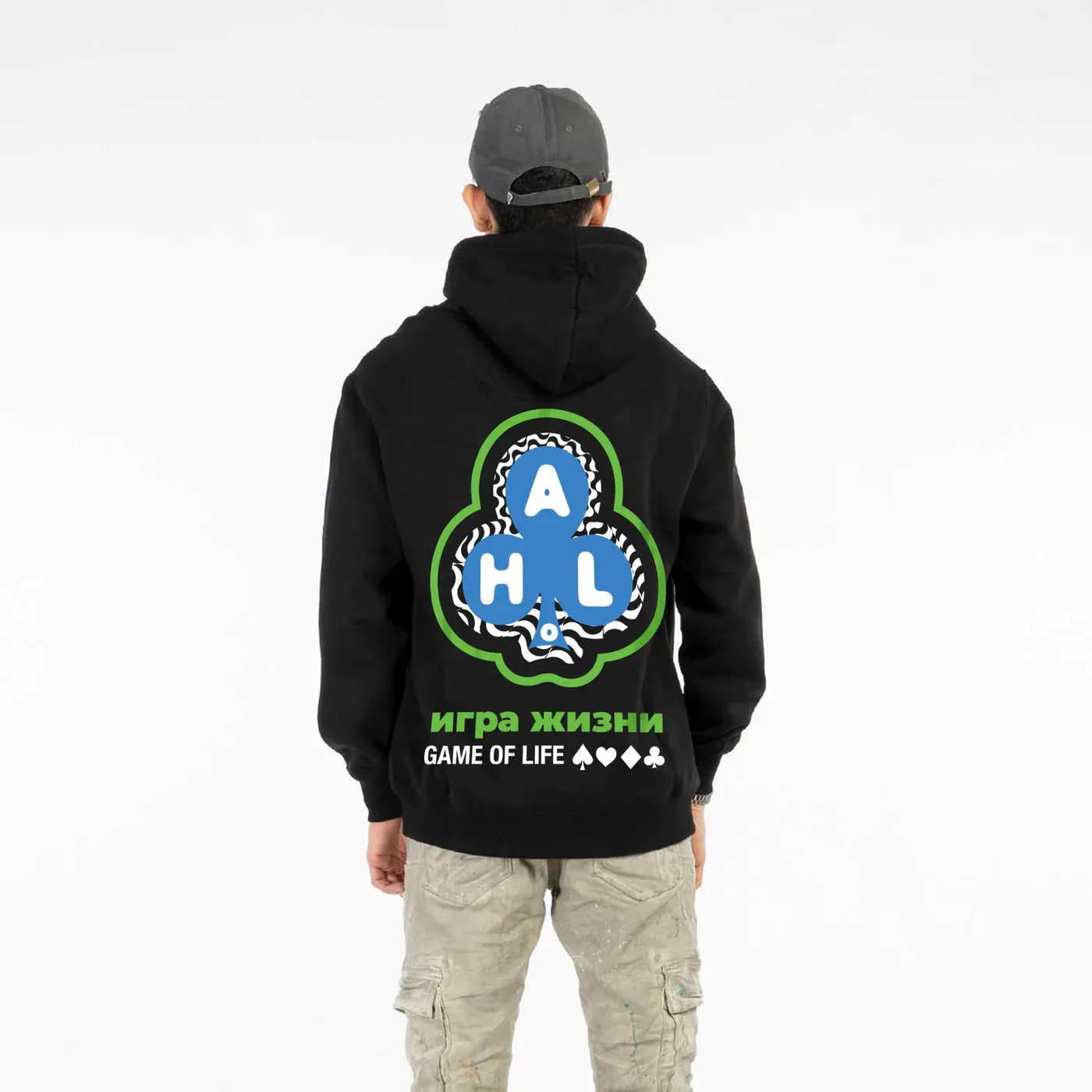 Halo Effect Men's 'Game of Life' Black Hoodie