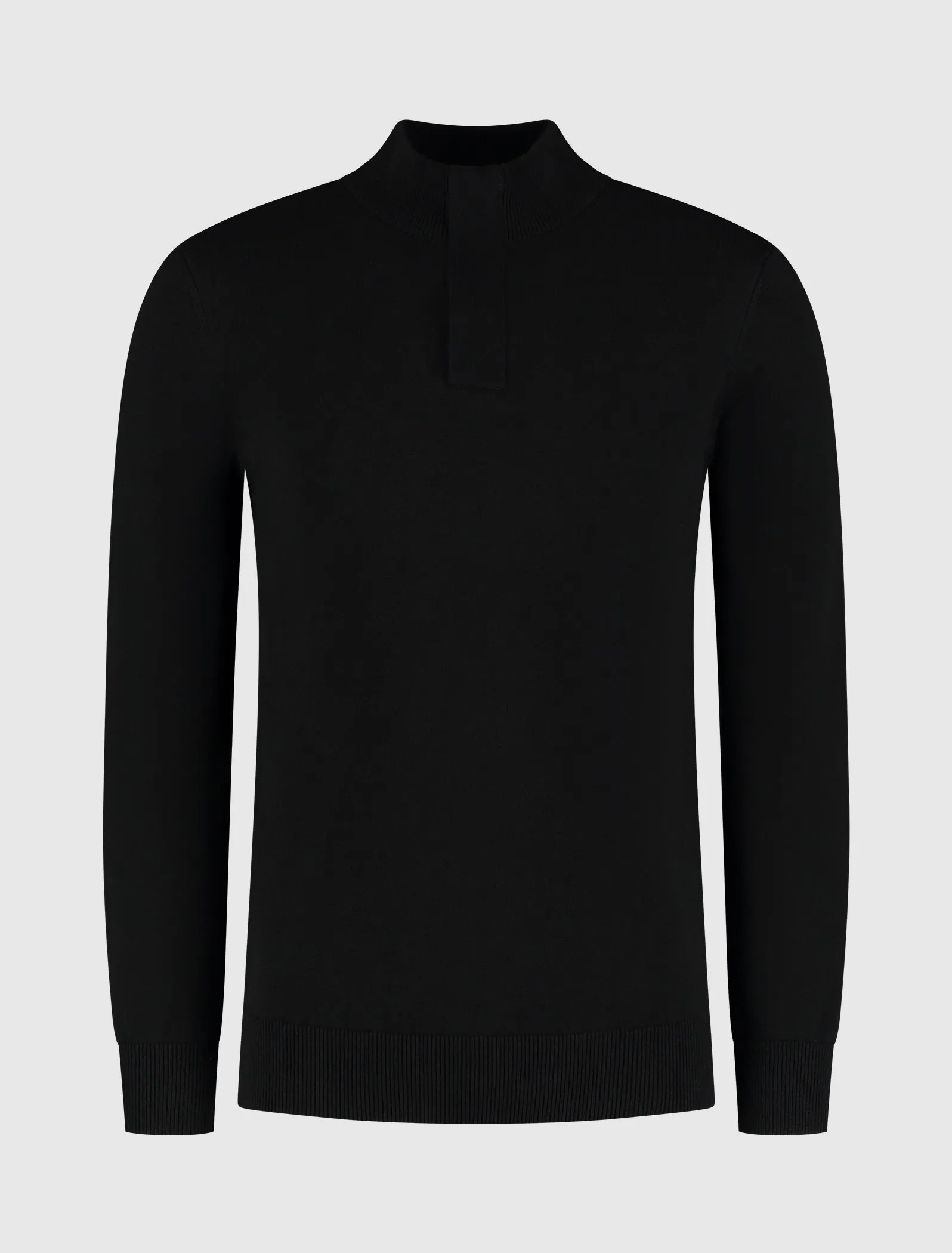 Hidden Halfzip Knitwear | Black