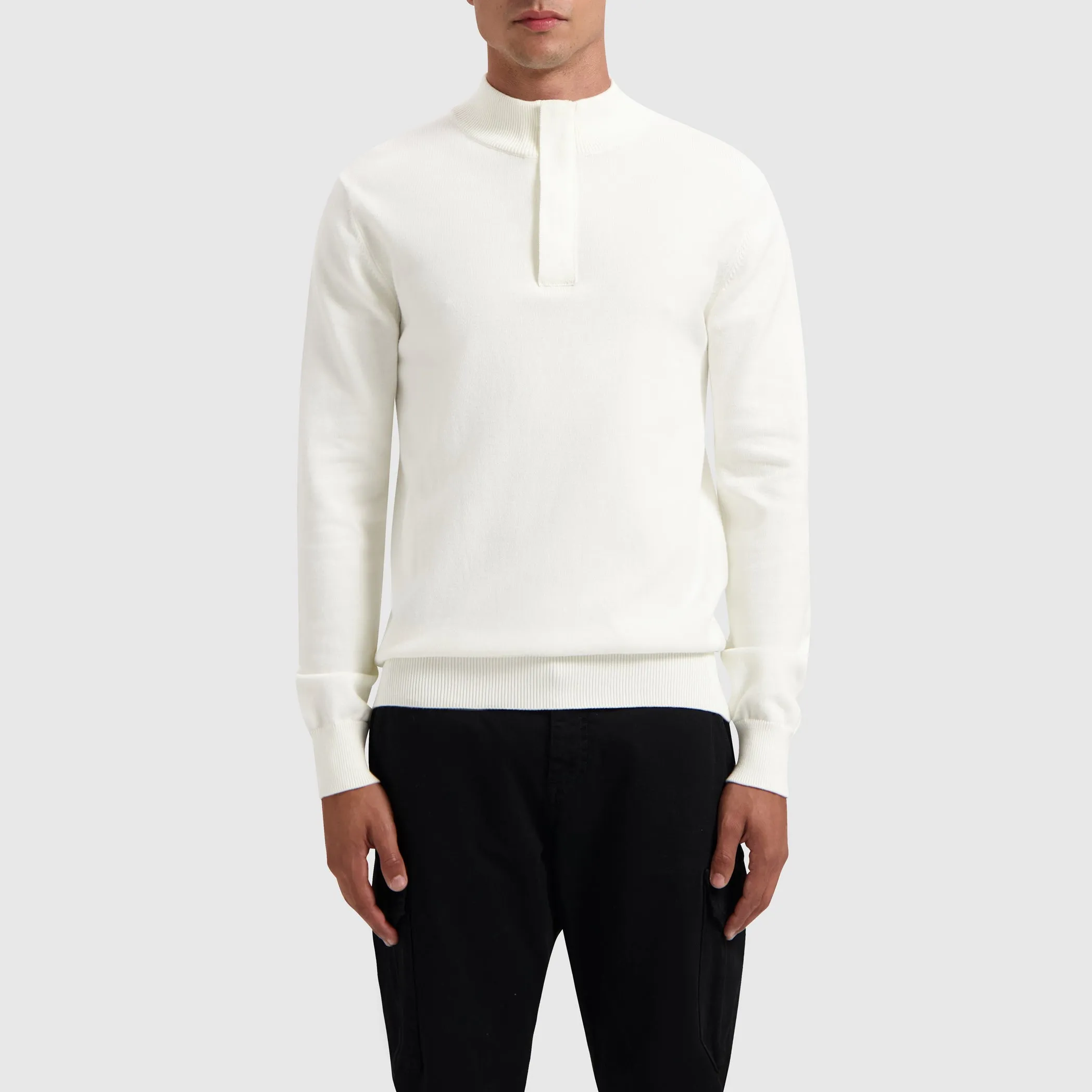 Hidden Halfzip Knitwear | Off White