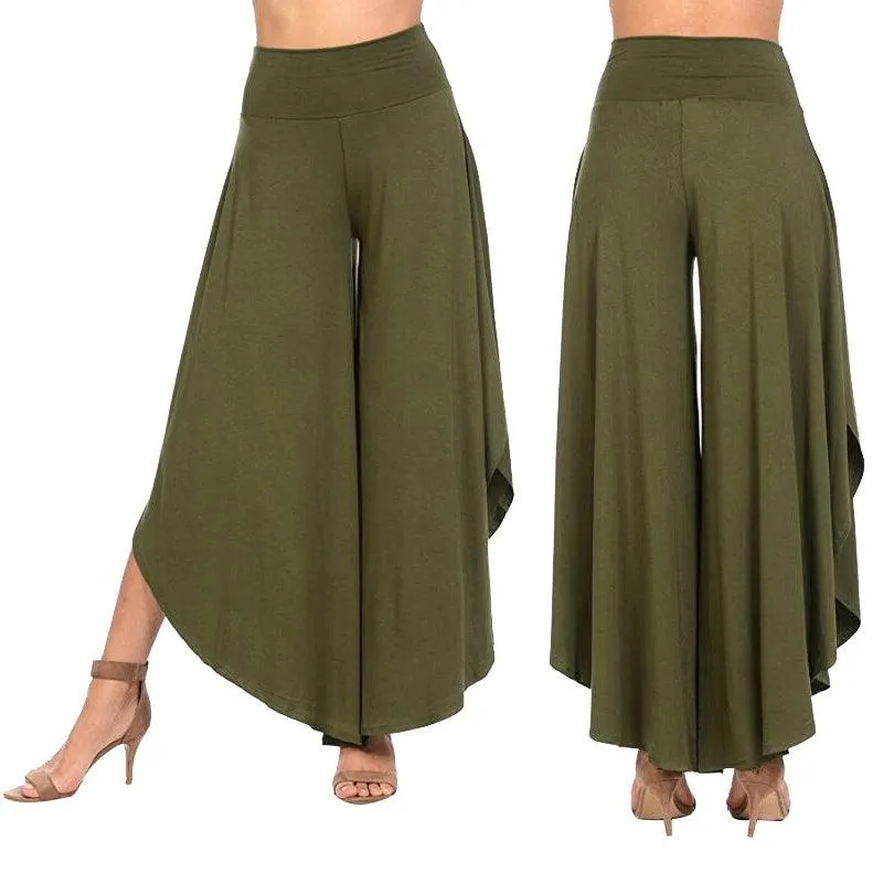 HIGH WAIST — WIDE LEG RUFFLED PANTS