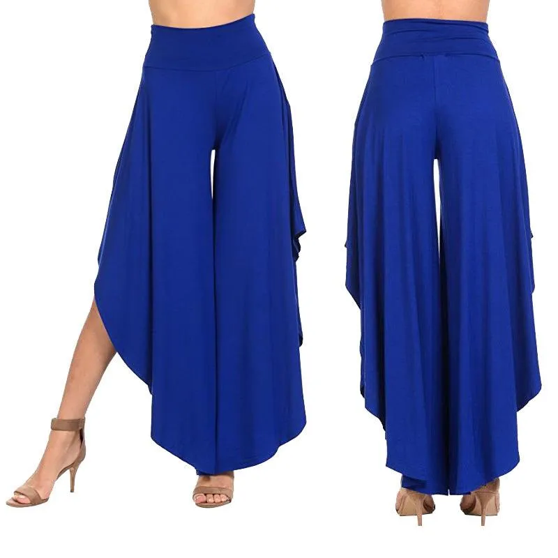 HIGH WAIST — WIDE LEG RUFFLED PANTS