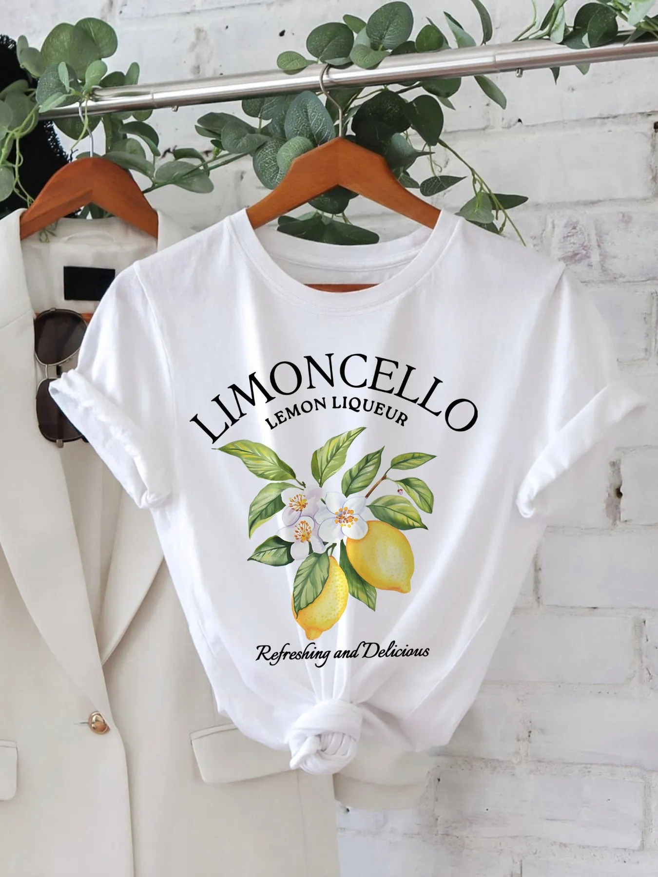 Lemon Print T-Shirt – Trendy, Eco-Friendly Comfort 🍋