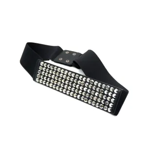 LIA - Women's Black Elastic Belt