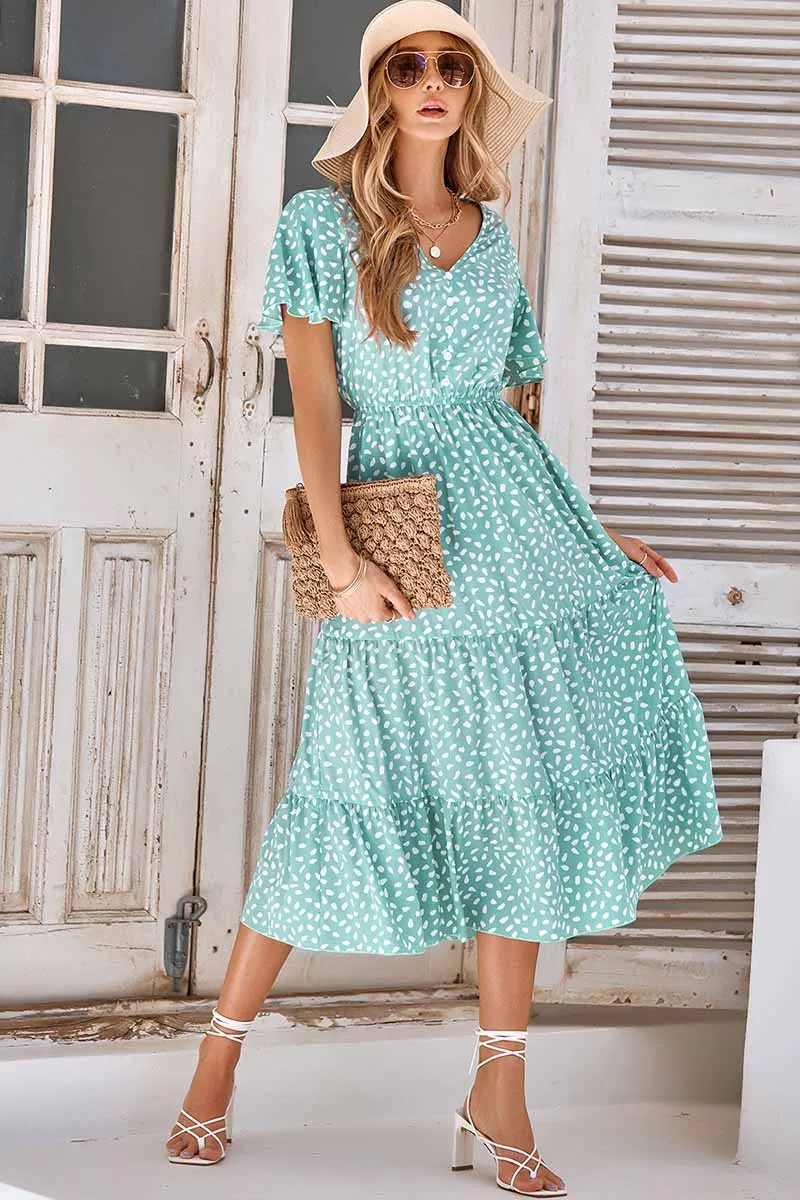 Lily Ruffled Midi Dress