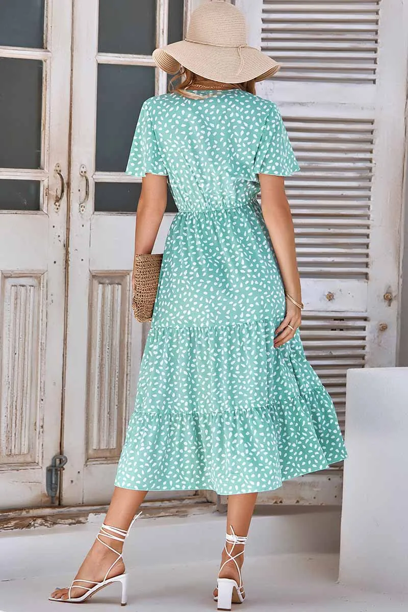 Lily Ruffled Midi Dress