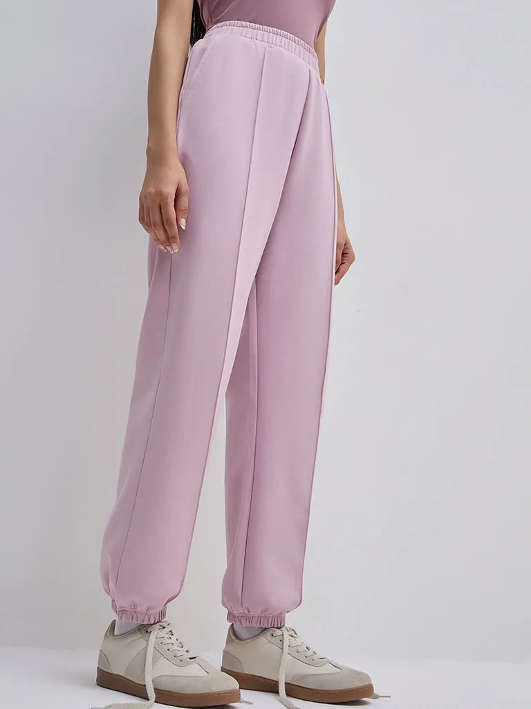 LOV Dusty Pink High-Rise Joggers