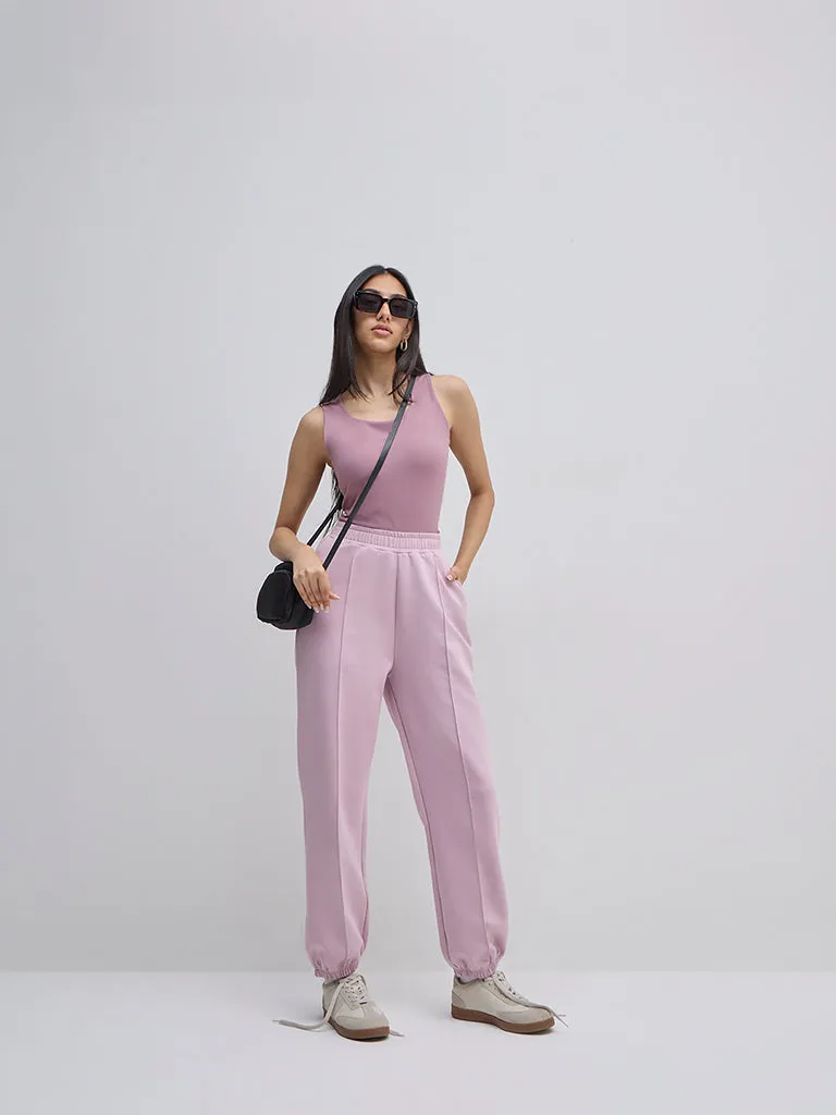 LOV Dusty Pink High-Rise Joggers