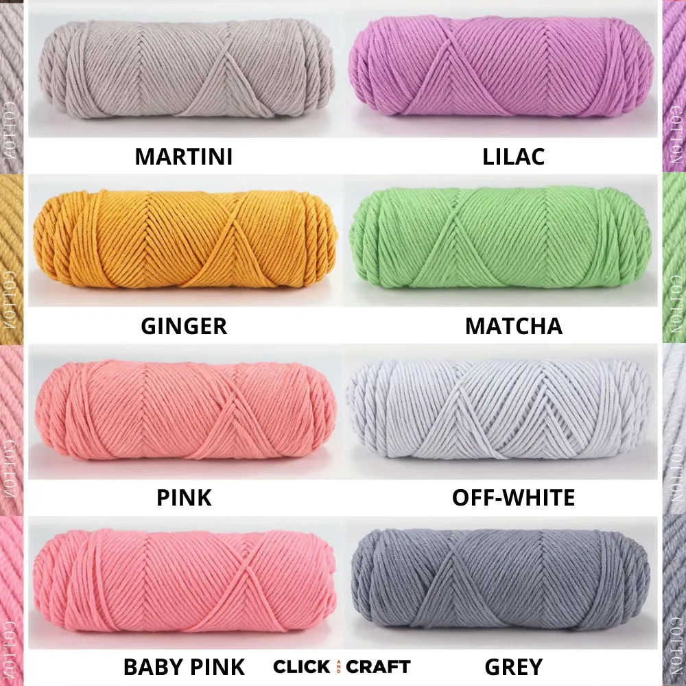 Martini Knitting Cotton Yarn | 8-ply Light Worsted Double Knitting