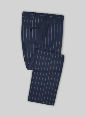 Napolean Ikel Stripe Space Blue Wool Pants