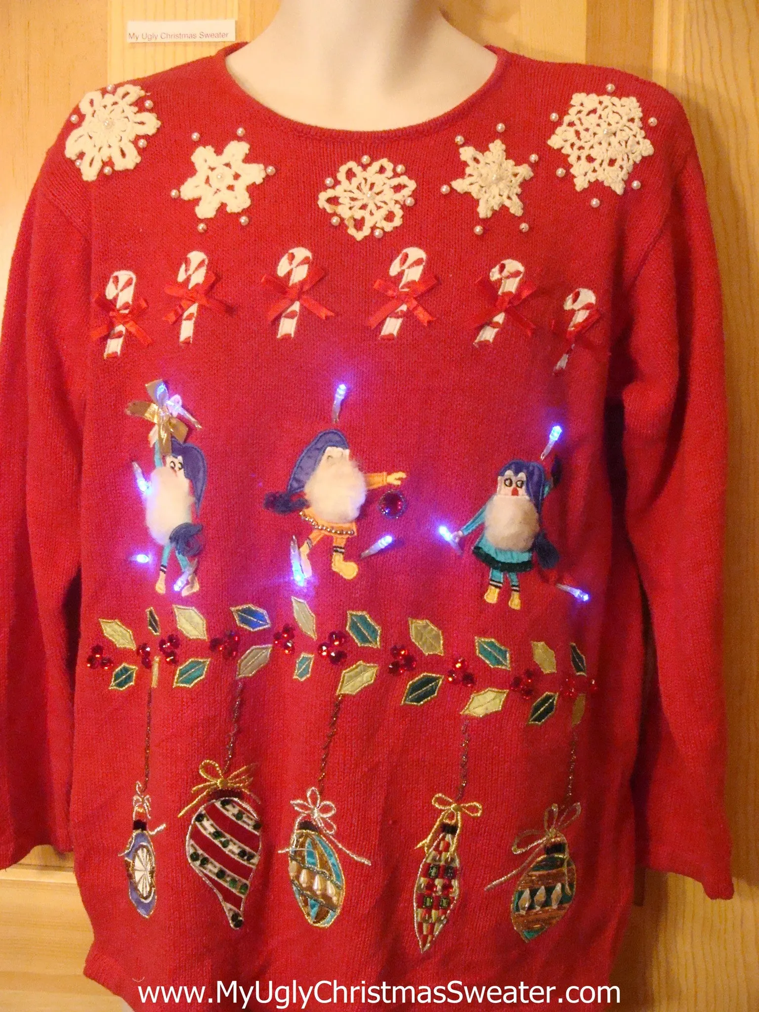 Need to Buy Christmas Sweaters? 80s Light Up Sweater Elves