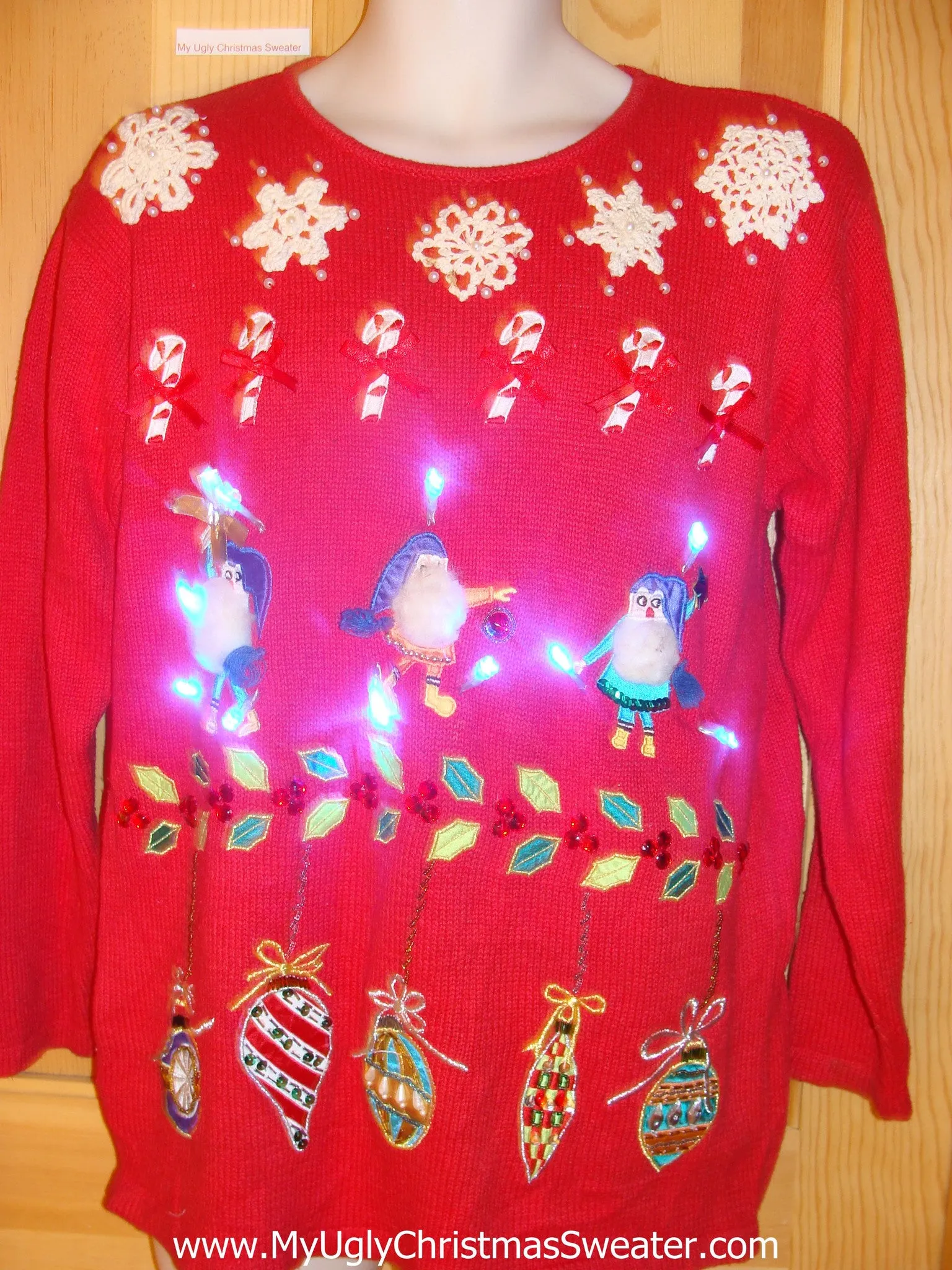 Need to Buy Christmas Sweaters? 80s Light Up Sweater Elves