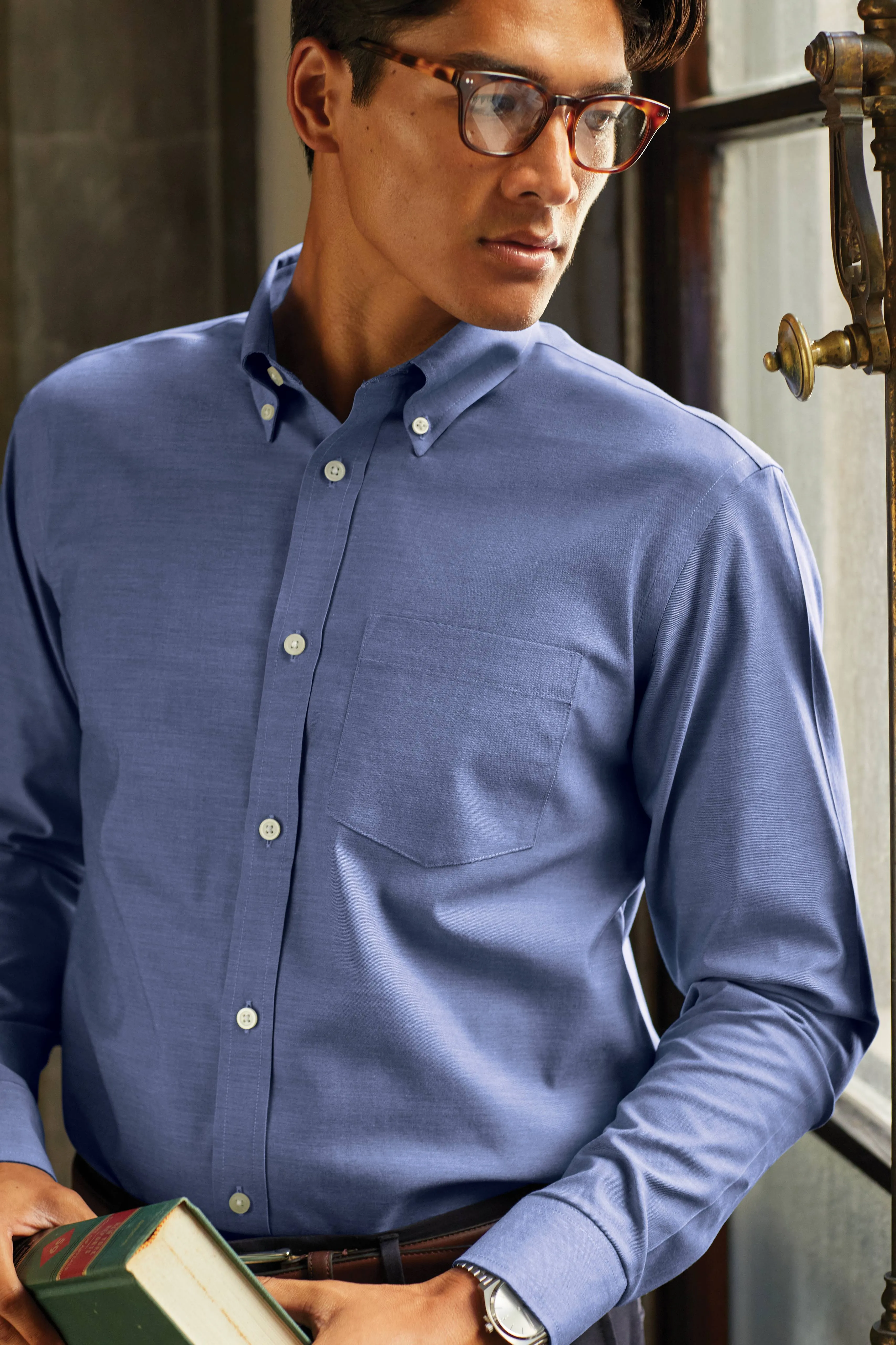 OUTLET-Brooks Brothers Wrinkle-Free Stretch Pinpoint Shirt